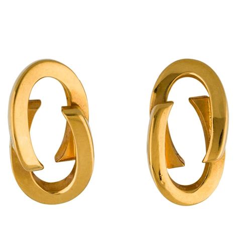 gucci gold gg earrings|Gucci interlocking gg earrings.